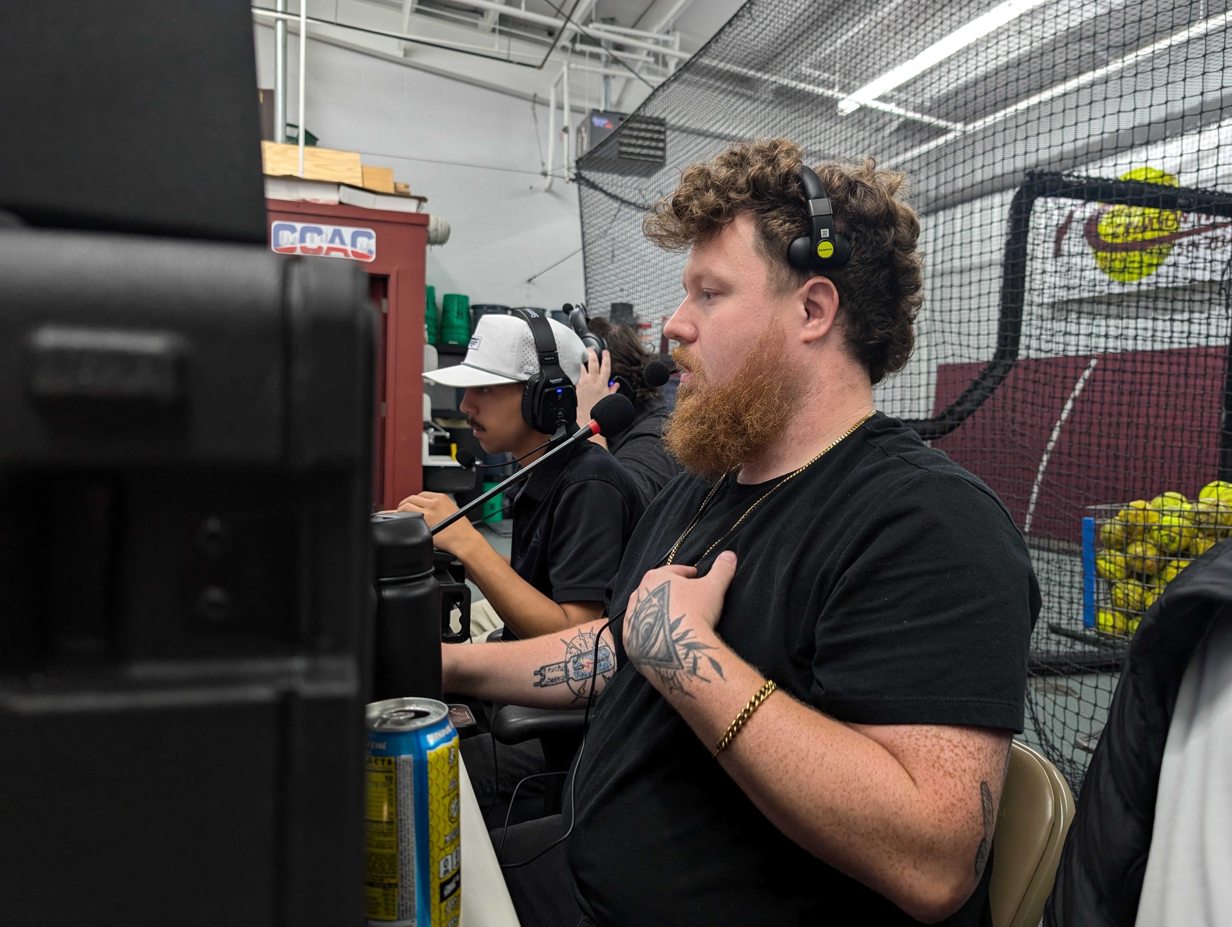 DuneVision crew operating the broadcast control room for the Professional Hoops Association preview games